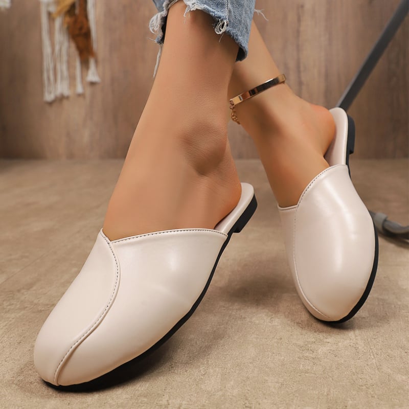 Dámske slip-on sandále s plochou podrážkou, veľká veľkosť, leto 2025, korejský štýl, mäkká podrážka