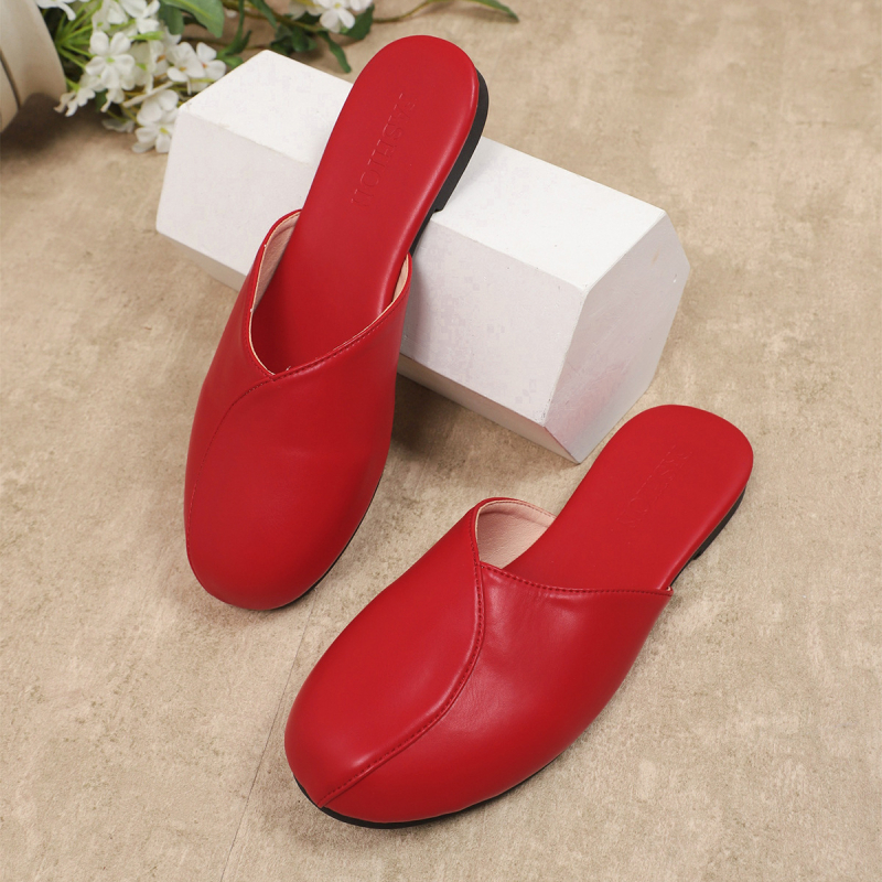 Dámske slip-on sandále s plochou podrážkou, veľká veľkosť, leto 2025, korejský štýl, mäkká podrážka
