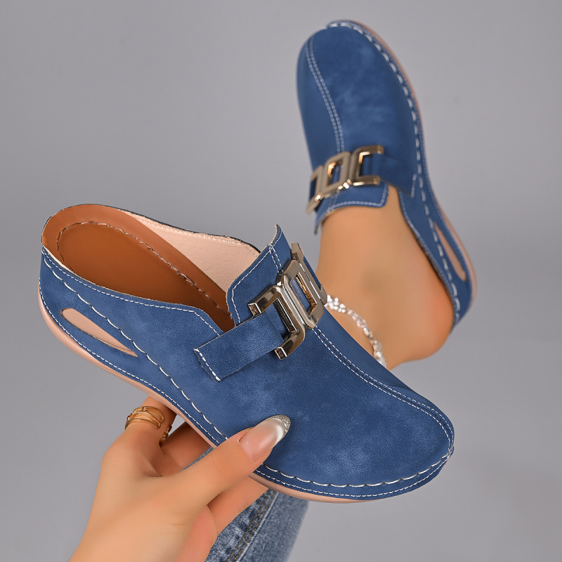 Ženske sandale s zatvorenim prstom, velike veličine, debela klinova potplat, slip-on za plažu, ljeto
