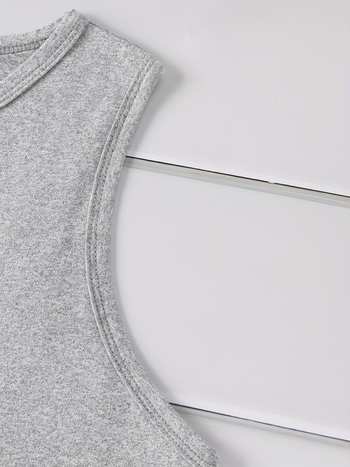 Dámska bezruková vesta v mestskom štýle, gradientný vzor, Milk Silk látka s 95% polyesterom, krátky strih, široké ramienka, inšpirovaný streetwear
