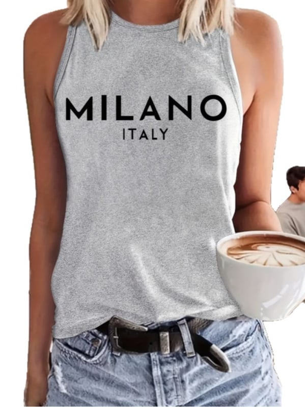 Dámska bezruková vesta v mestskom štýle, gradientný vzor, Milk Silk látka s 95% polyesterom, krátky strih, široké ramienka, inšpirovaný streetwear