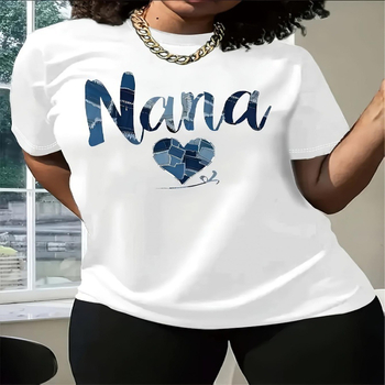 2026 άνοιξη T‑shirt με στρογγυλό λαιμό, μεγάλο μέγεθος, 3D εκτύπωση, πολυεστέρας, casual