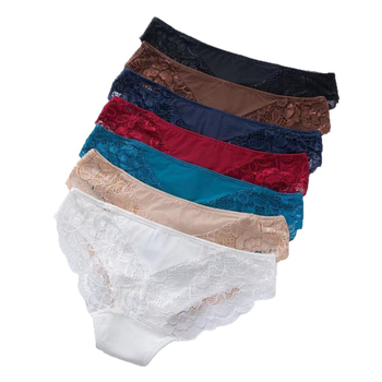 Γυναικείες δαντελένιες εσώρουχες από ice silk, άνετες και διαπνέουσες, σετ σλιπ