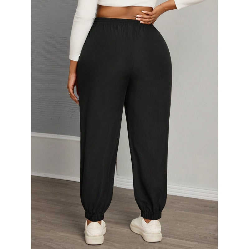 Pantaloni casual femei din ice-silk, jogger largi, pantaloni lungi pentru primăvară și toamnă