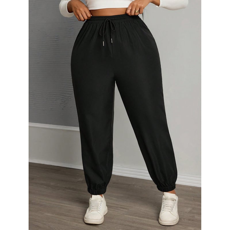 Pantaloni casual femei din ice-silk, jogger largi, pantaloni lungi pentru primăvară și toamnă