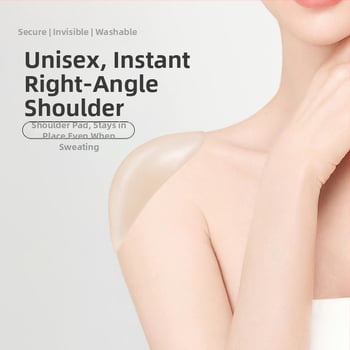 Protecție din silicon pentru umăr, design unghi drept, invizibil, anti-alunecare, patch pentru umeri îngusti, patch pentru coate și genunchi, unisex