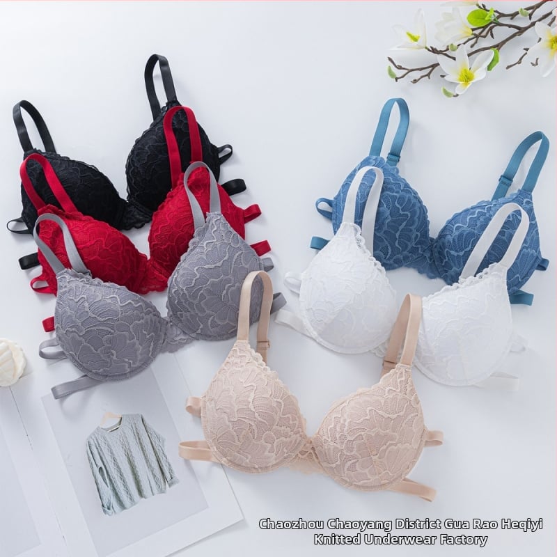 Plus-size čipková podprsenka s otvoreným chrbtom, nastaviteľné ramienka, sexy dizajn