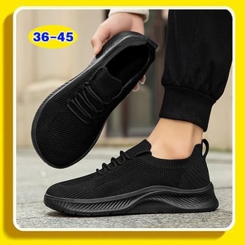2026 Négy évszakos szövött hálós slip-on, mindennapi férfi cipő, puha talpú