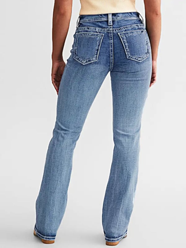 Rugalmas denim farmernadrág, szűk fazon, középmagas derék, mindennapi és sokoldalú