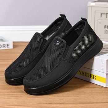 Pantofi sport pentru bărbați, slip-on din plasă, respirabili, talpă moale antiderapantă, casual