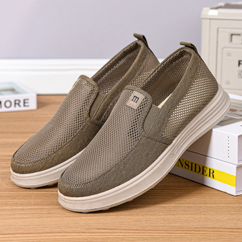 Pantofi sport pentru bărbați, slip-on din plasă, respirabili, talpă moale antiderapantă, casual