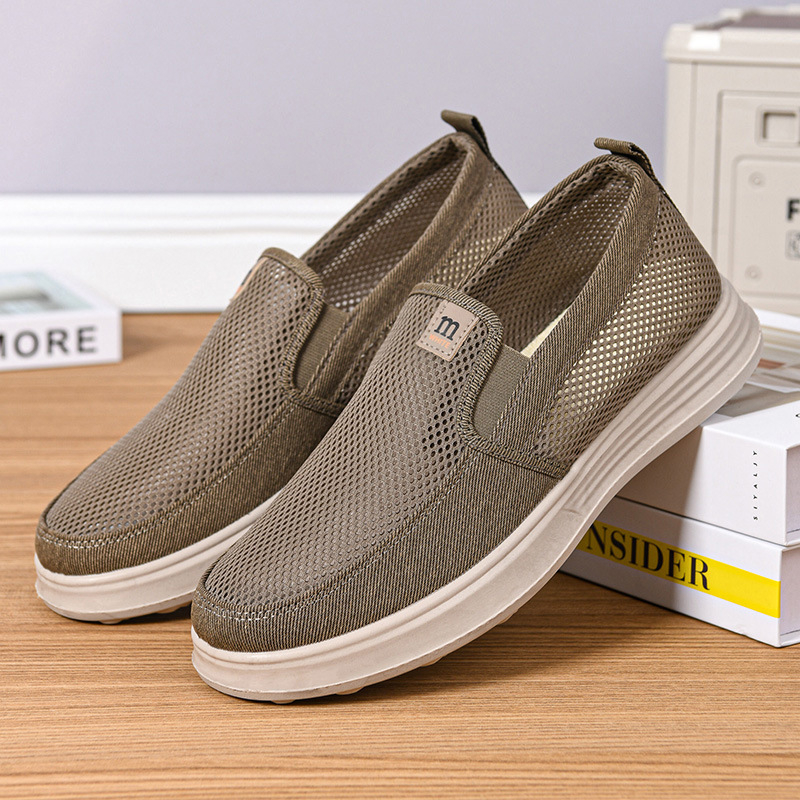 Pantofi sport pentru bărbați, slip-on din plasă, respirabili, talpă moale antiderapantă, casual