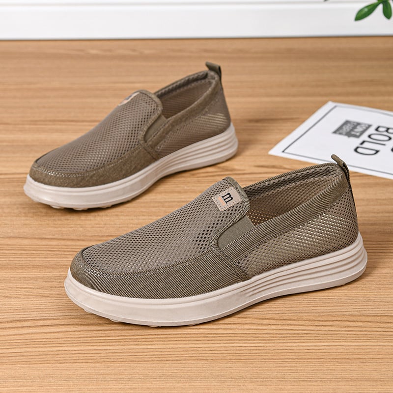 Pantofi sport pentru bărbați, slip-on din plasă, respirabili, talpă moale antiderapantă, casual