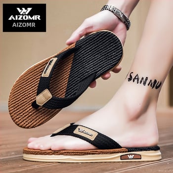 Aizomr Flip-flopuri pentru bărbați, primăvară-vară, EVA ultra-moale, elasticitate înaltă, fără miros