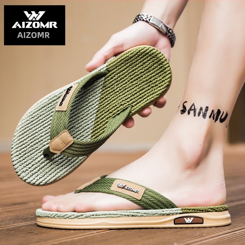 Aizomr Flip-flopuri pentru bărbați, primăvară-vară, EVA ultra-moale, elasticitate înaltă, fără miros