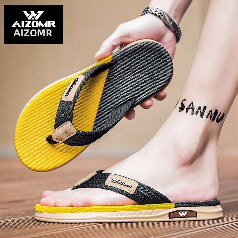 Aizomr pánske jarné a letné flip-flopy, EVA pena, vysoká elasticita, bez zápachu