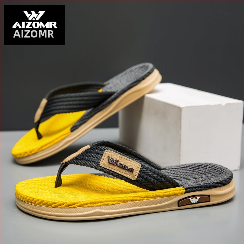 Aizomr Flip-flopuri pentru bărbați, primăvară-vară, EVA ultra-moale, elasticitate înaltă, fără miros
