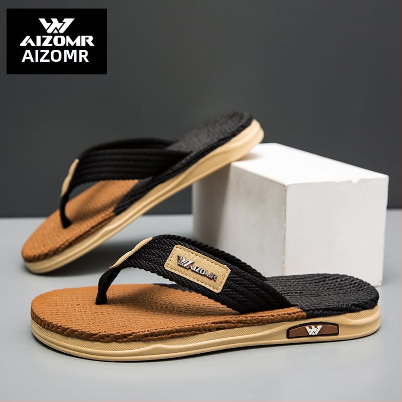 Aizomr Flip-flopuri pentru bărbați, primăvară-vară, EVA ultra-moale, elasticitate înaltă, fără miros
