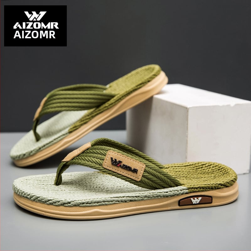 Aizomr Flip-flopuri pentru bărbați, primăvară-vară, EVA ultra-moale, elasticitate înaltă, fără miros