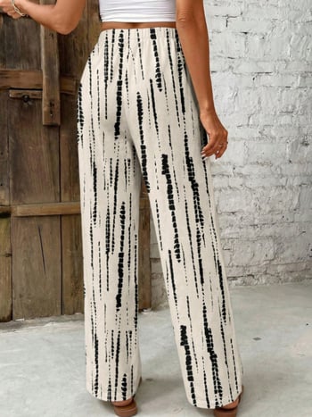 2026 Noi pantaloni largi casual pentru femei, Shein, talie elastică, croială lejeră