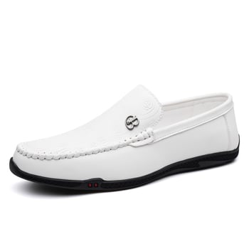 Pantofi casual din piele pentru bărbați, slip-on pentru condus, talpă moale, 2025 primăvară-vară (model 2368)