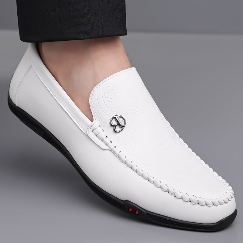 Pantofi casual din piele pentru bărbați, slip-on pentru condus, talpă moale, 2025 primăvară-vară (model 2368)
