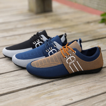 Pantofi sport pentru bărbați, din pânză respirabilă, partea superioară din materiale multiple, șireturi, casual