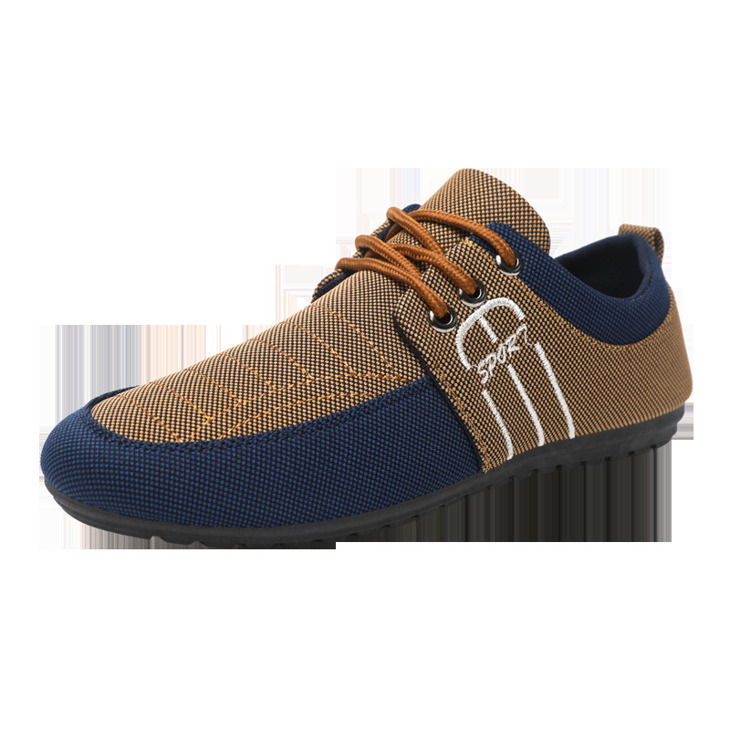 Pantofi sport pentru bărbați, din pânză respirabilă, partea superioară din materiale multiple, șireturi, casual