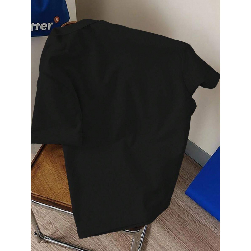 Αντρικό T-shirt από βαμβάκι με vintage στυλ, 230 g, ευρωπαϊκό μέγεθος, χαλαρή εφαρμογή, στρογγυλή λαιμόκοψη, κοντό μανίκι, εκτύπωση Color World