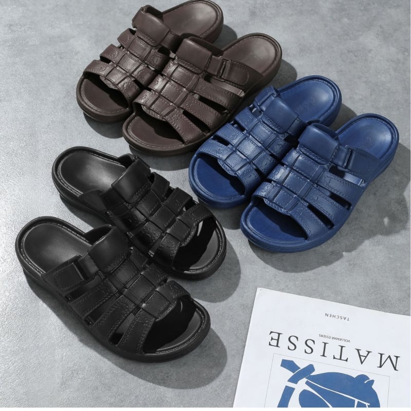 Sandale EVA pentru bărbați, interior și exterior, cu deget deschis, antiderapante, rezistente, design retro clasic
