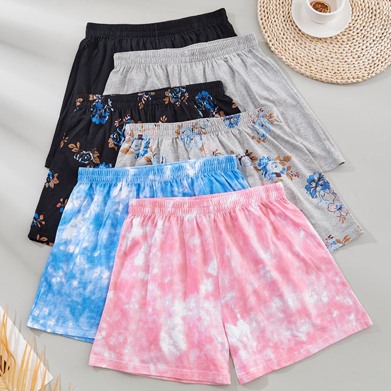 Pantaloni de pijama din bumbac, croi lejer pentru femei, cu imprimeu floral, respirabili și confortabili pentru acasă