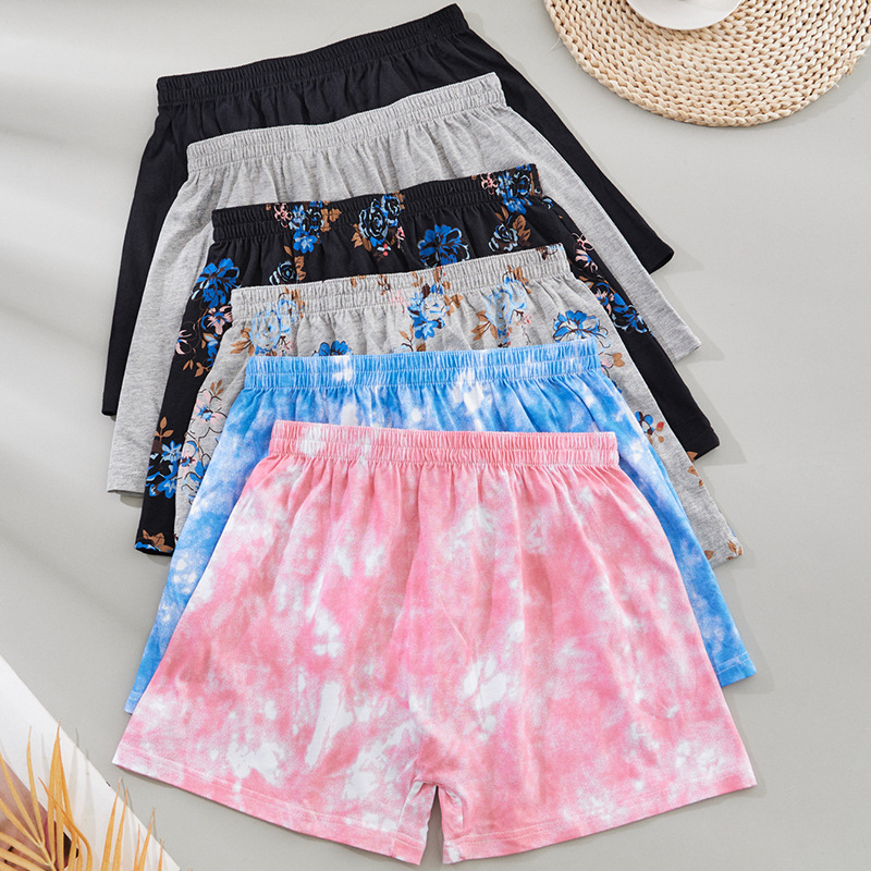 Pantaloni de pijama din bumbac, croi lejer pentru femei, cu imprimeu floral, respirabili și confortabili pentru acasă