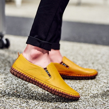 Loaferi slip-on din piele de vită, pantofi de piele pentru bărbați, stil formal și casual, mărime mare