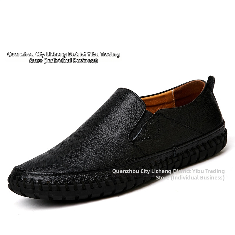 Loaferi slip-on din piele de vită, pantofi de piele pentru bărbați, stil formal și casual, mărime mare