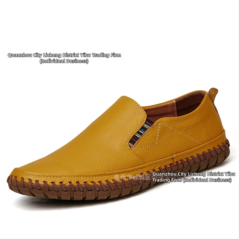 Loaferi slip-on din piele de vită, pantofi de piele pentru bărbați, stil formal și casual, mărime mare