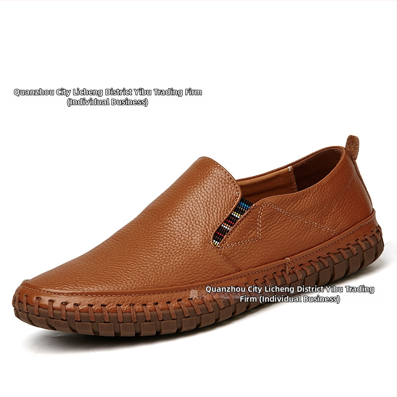 Loaferi slip-on din piele de vită, pantofi de piele pentru bărbați, stil formal și casual, mărime mare