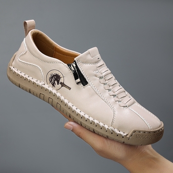 Unisex παπούτσια casual με χειροποίητες ραφές, μεγάλο μέγεθος, επίπεδη σόλα από καουτσούκ, ελαφριά και άνετα