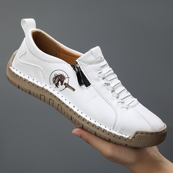 Unisex παπούτσια casual με χειροποίητες ραφές, μεγάλο μέγεθος, επίπεδη σόλα από καουτσούκ, ελαφριά και άνετα