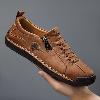 Unisex παπούτσια casual με χειροποίητες ραφές, μεγάλο μέγεθος, επίπεδη σόλα από καουτσούκ, ελαφριά και άνετα