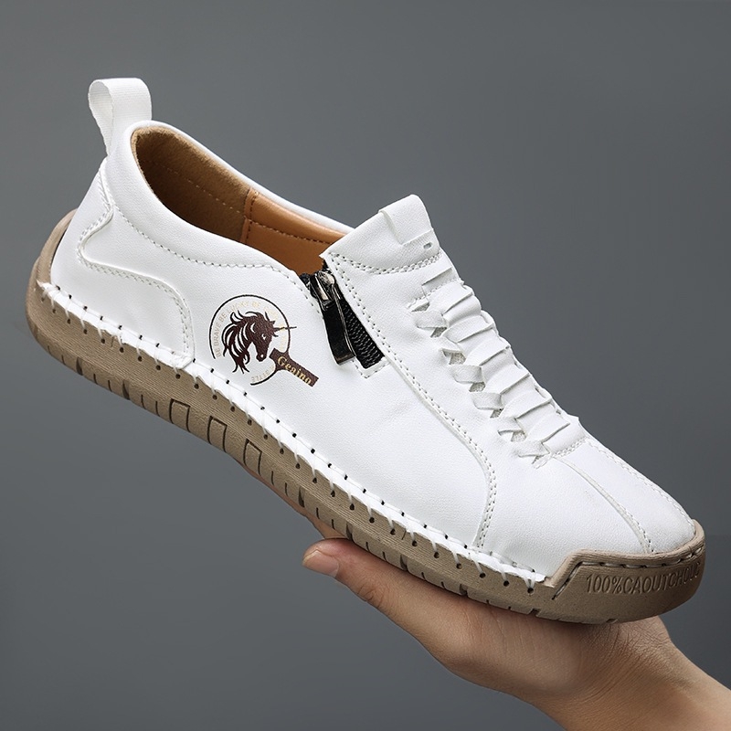 Unisex παπούτσια casual με χειροποίητες ραφές, μεγάλο μέγεθος, επίπεδη σόλα από καουτσούκ, ελαφριά και άνετα