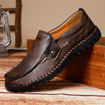 Loafers fără șireturi, cu talpă groasă, rezistenți pentru activități în aer liber și condus – plus size, pantofi casual pentru bărbați