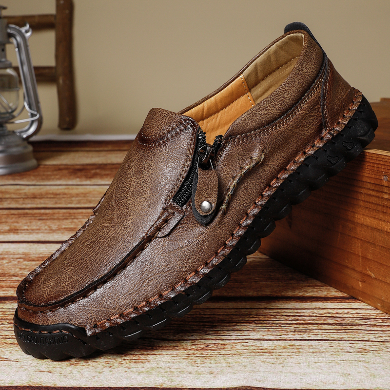 Loafers fără șireturi, cu talpă groasă, rezistenți pentru activități în aer liber și condus – plus size, pantofi casual pentru bărbați