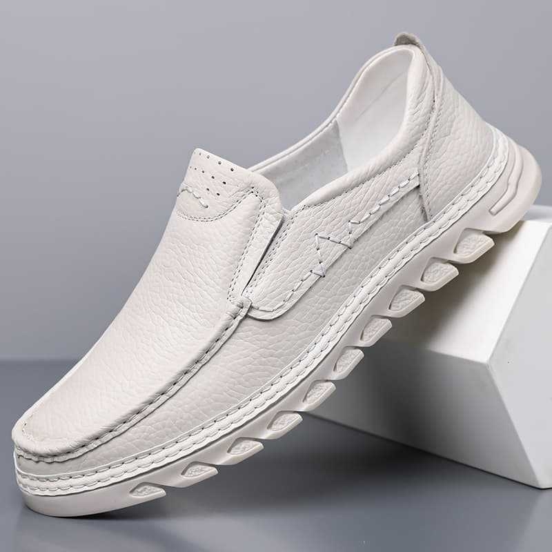 Pantofi din piele de vită de înaltă calitate pentru bărbați, vara respirabili, cu decupaje, stil business casual