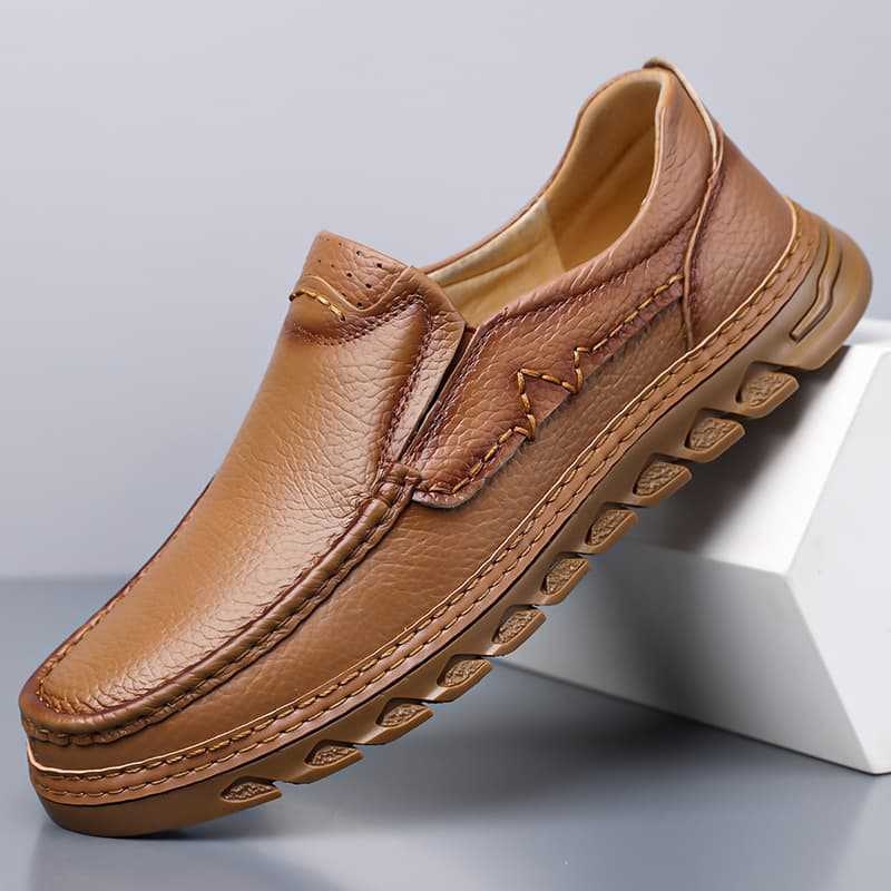 Pantofi din piele de vită de înaltă calitate pentru bărbați, vara respirabili, cu decupaje, stil business casual