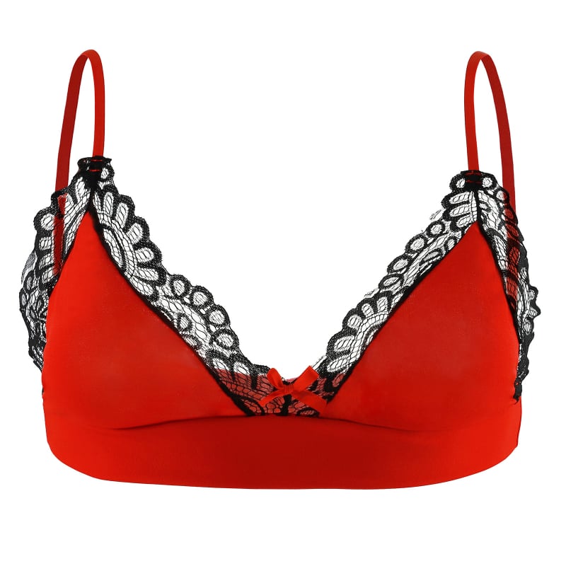 Set de lenjerie din dantelă pentru bărbați, cu sutien cu dantelă și funda, boxer briefs și pijama pentru cross-dressing
