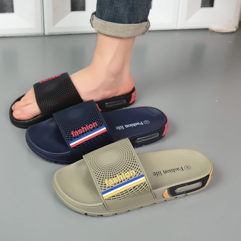 Slapi bărbați cu talpă moale, stil casual, pentru interior și exterior, casă și plajă, Keoko