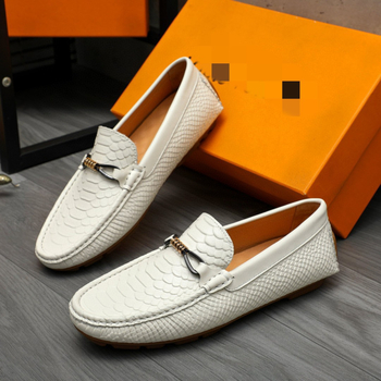 Pantofi loafers pentru bărbați, din piele lucioasă, slip-on, pentru condus și afaceri