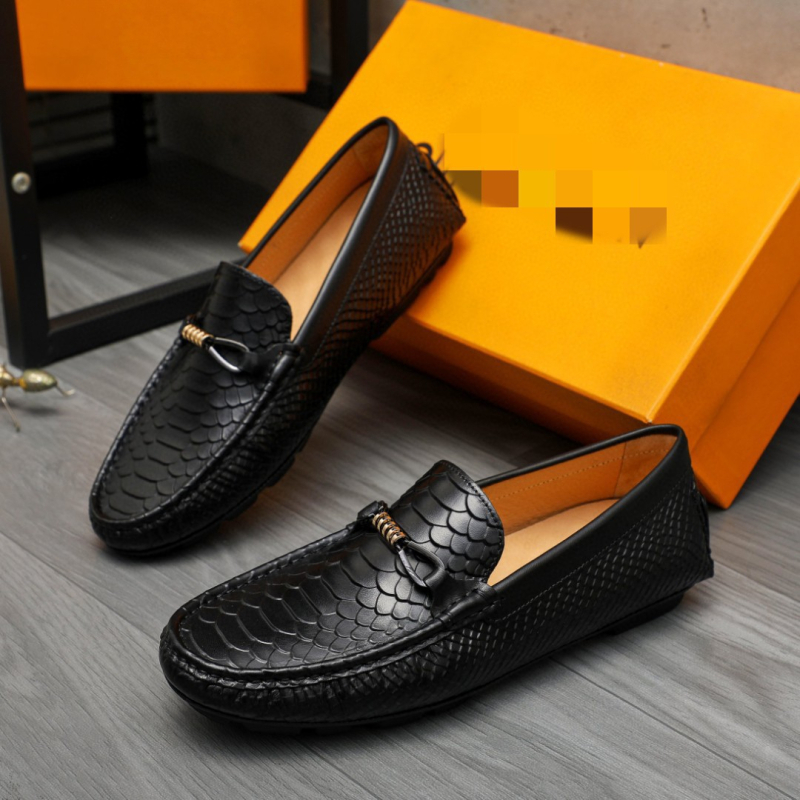 Pantofi loafers pentru bărbați, din piele lucioasă, slip-on, pentru condus și afaceri