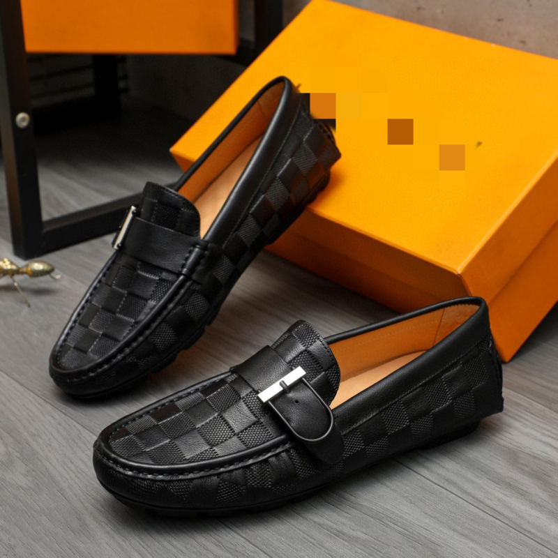 Pantofi loafers pentru bărbați, din piele lucioasă, slip-on, pentru condus și afaceri