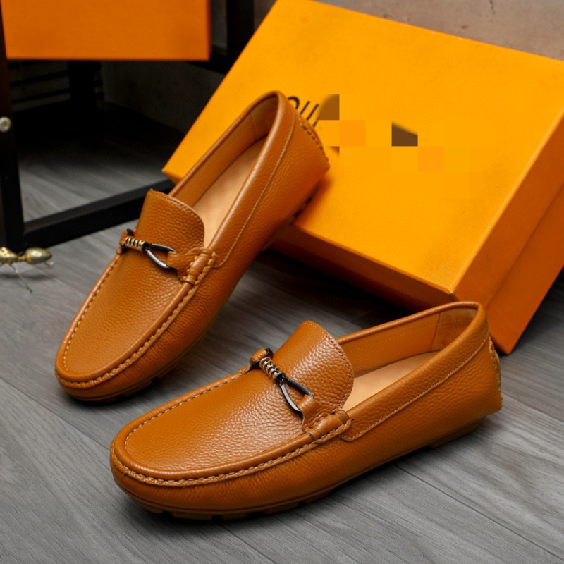 Pantofi loafers pentru bărbați, din piele lucioasă, slip-on, pentru condus și afaceri